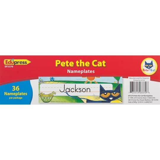 Pete the Cat Nameplates, 6 Packs